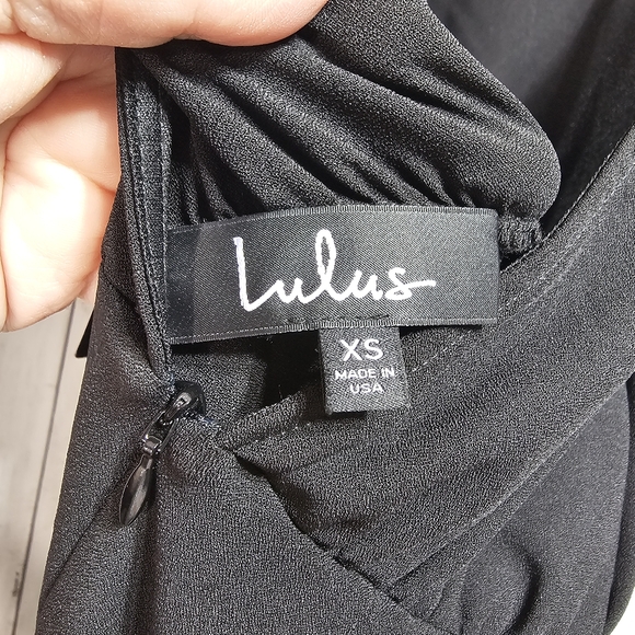 NWT Lulu’s Moment for Life Halter Open Back Black Jumpsuit Women’s Size XS. - Picture 14 of 16